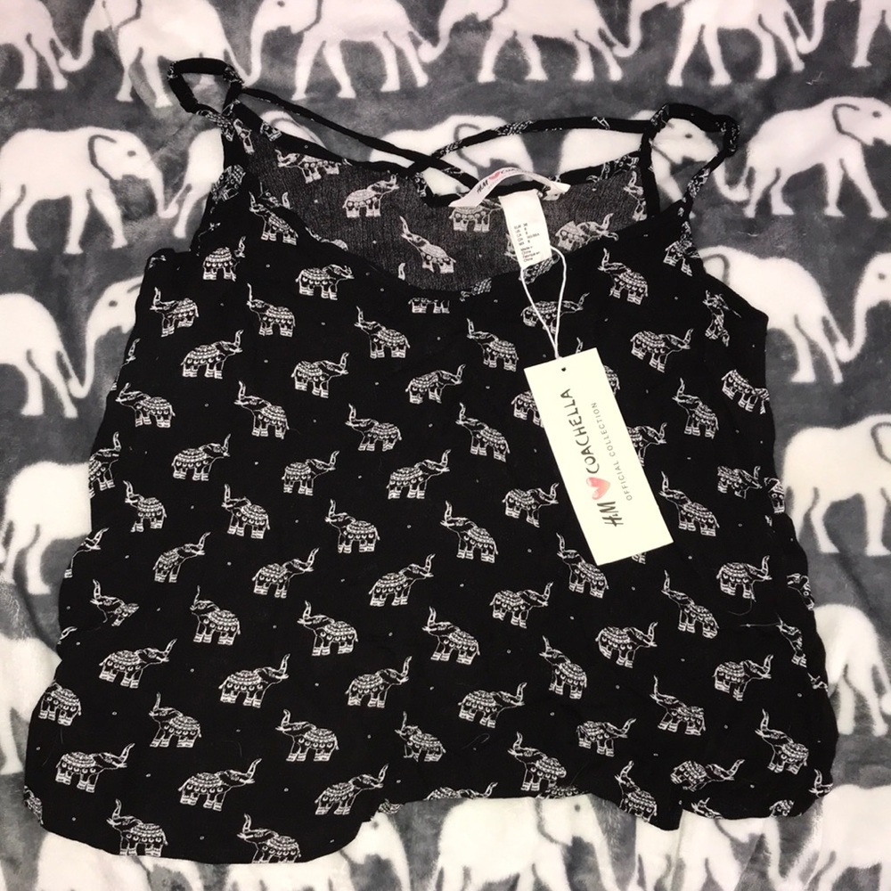 HM Coachella Elephant Print Tank